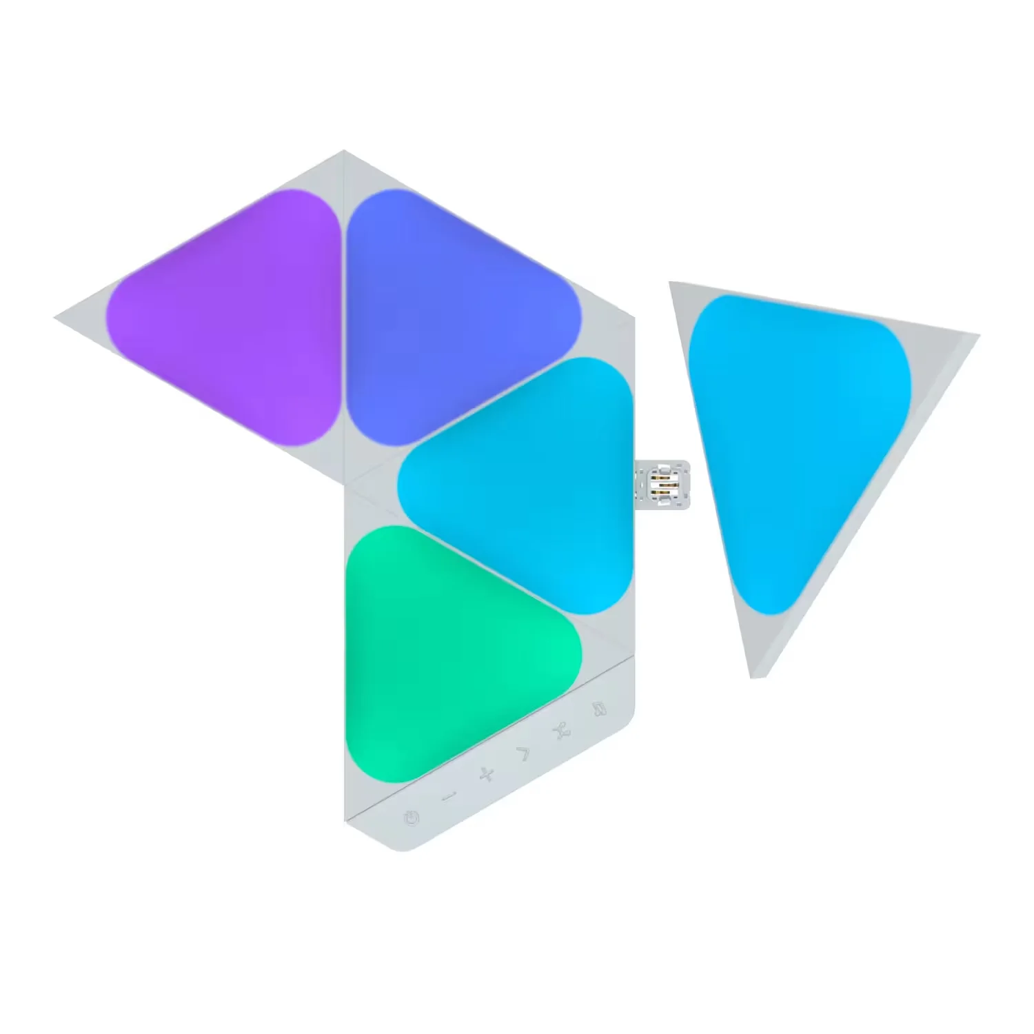 Painel LED Nanoleaf Shapes Triângulos Mini Smarter Kit NL48-5017TW-5PK RGB - 5 Painéis