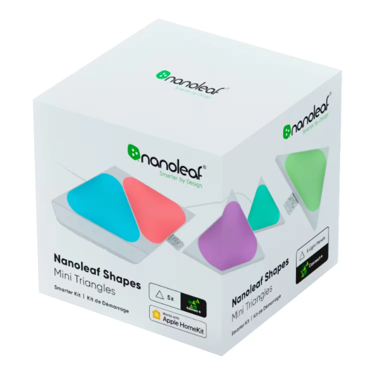 Painel LED Nanoleaf Shapes Triângulos Mini Smarter Kit NL48-5017TW-5PK RGB - 5 Painéis - Imagem 3